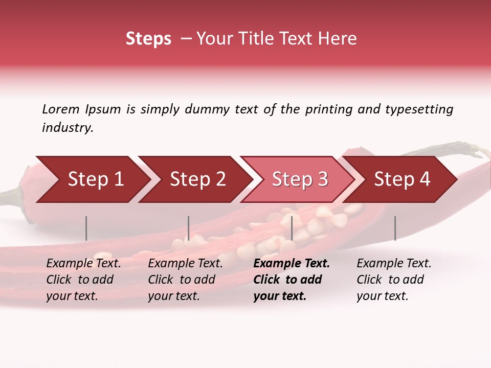 White Cayenne Food PowerPoint Template