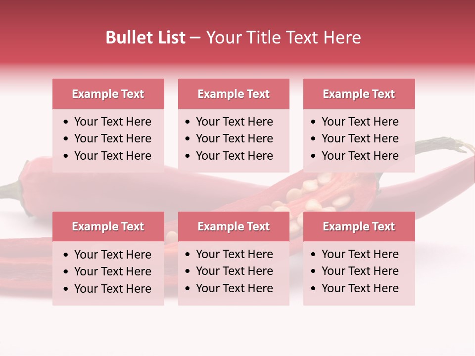 White Cayenne Food PowerPoint Template