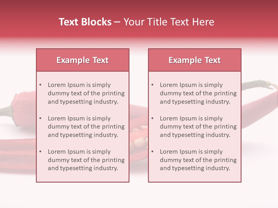 White Cayenne Food PowerPoint Template