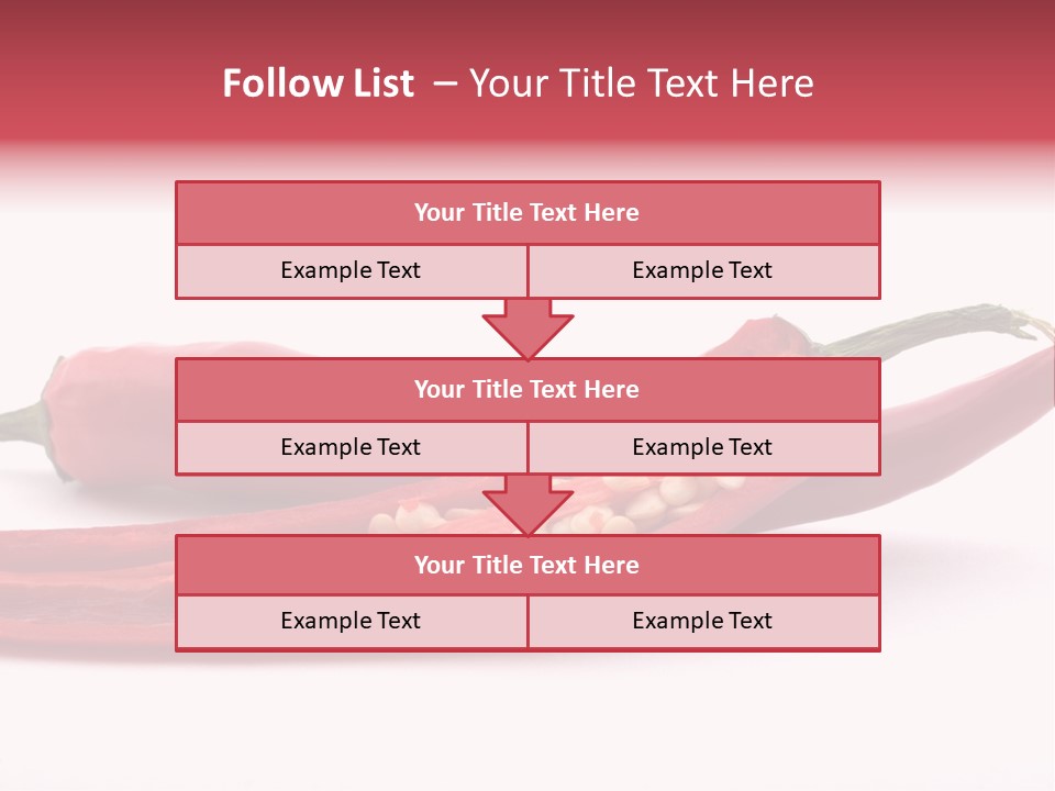 White Cayenne Food PowerPoint Template