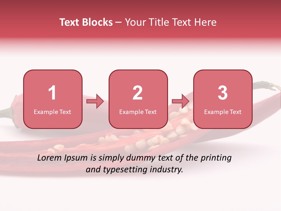 White Cayenne Food PowerPoint Template