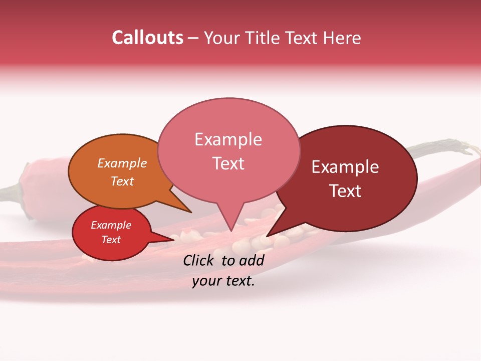 White Cayenne Food PowerPoint Template