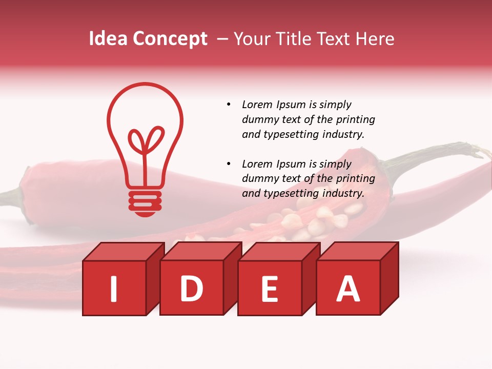 White Cayenne Food PowerPoint Template