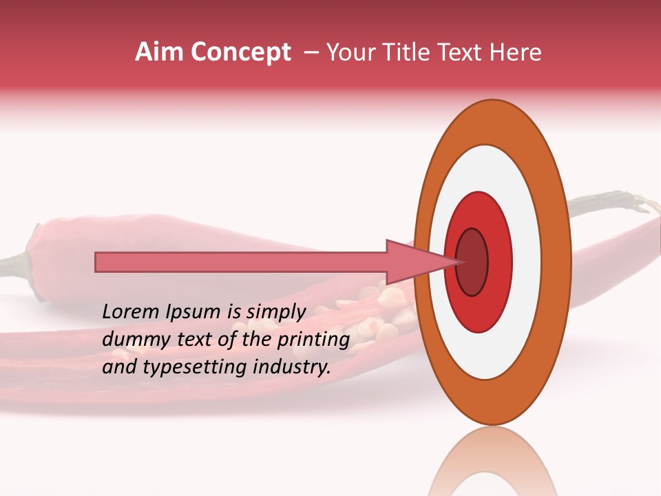 White Cayenne Food PowerPoint Template