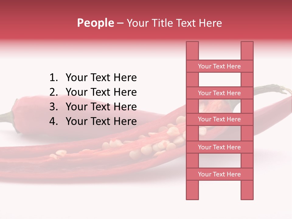 White Cayenne Food PowerPoint Template