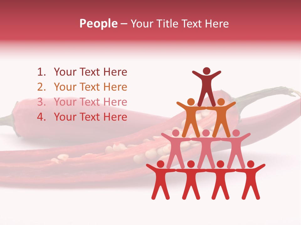 White Cayenne Food PowerPoint Template