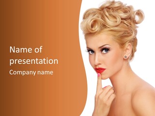 White Background Prom Pinup PowerPoint Template