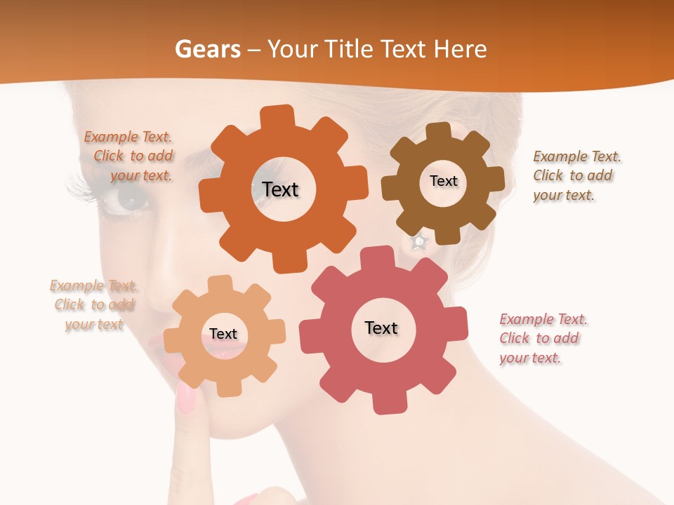 White Background Prom Pinup PowerPoint Template