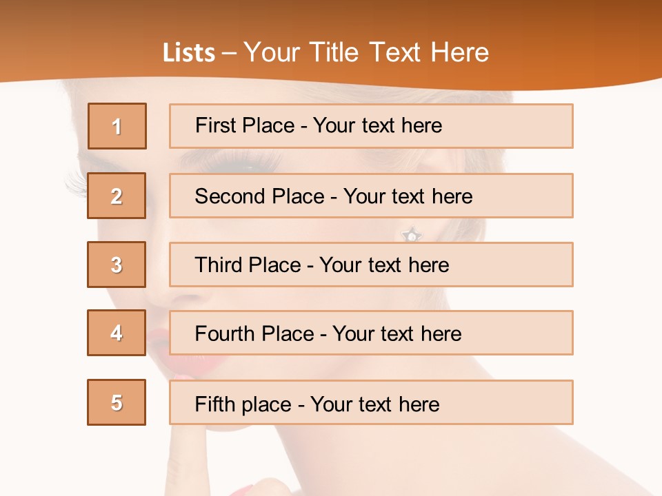 White Background Prom Pinup PowerPoint Template