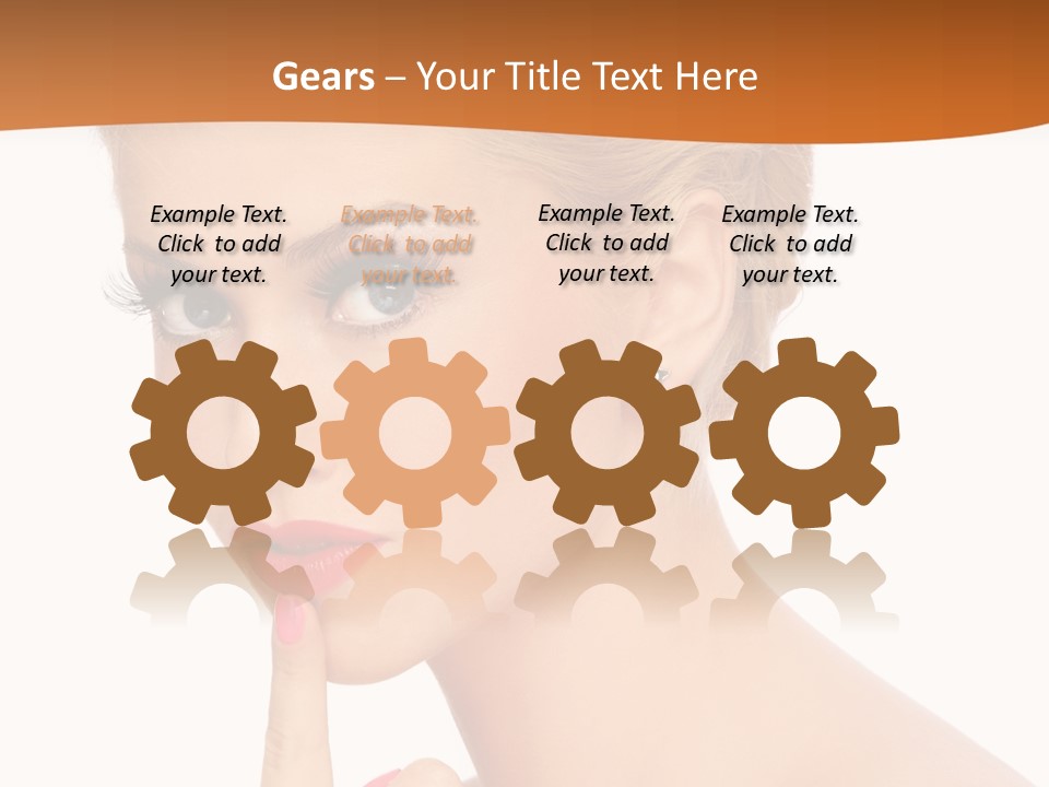 White Background Prom Pinup PowerPoint Template