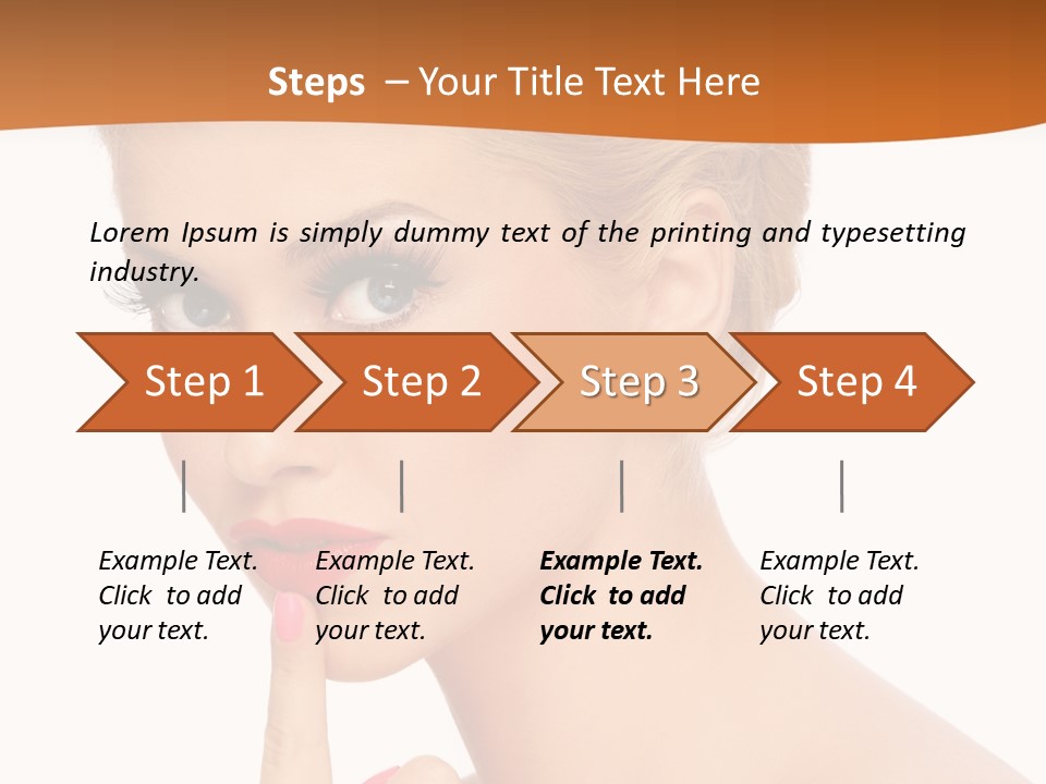 White Background Prom Pinup PowerPoint Template