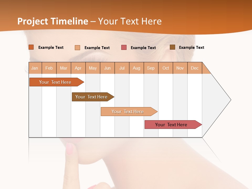 White Background Prom Pinup PowerPoint Template