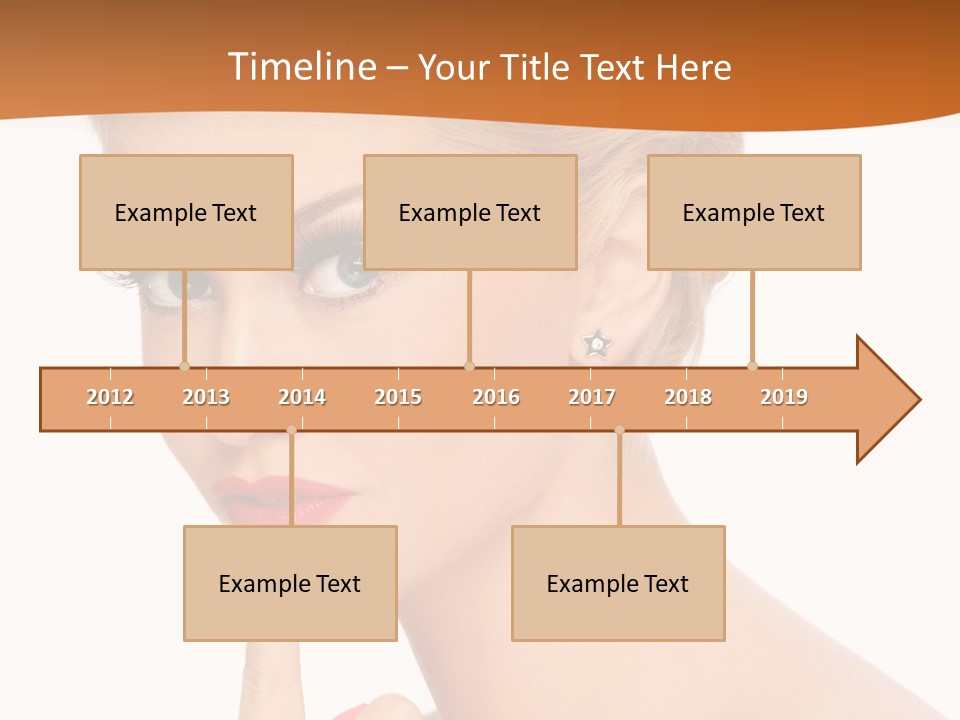 White Background Prom Pinup PowerPoint Template