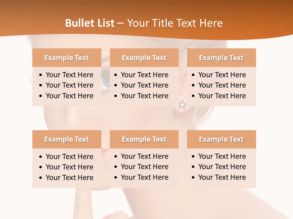 White Background Prom Pinup PowerPoint Template