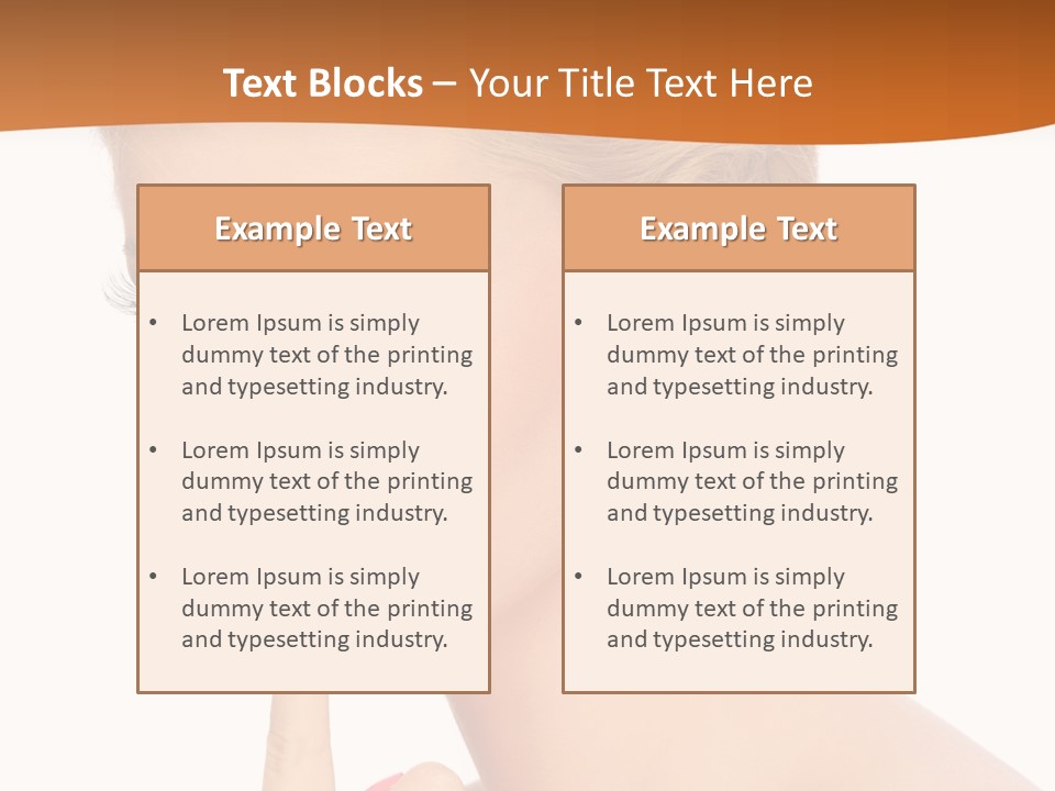 White Background Prom Pinup PowerPoint Template