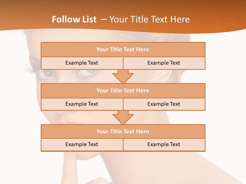 White Background Prom Pinup PowerPoint Template