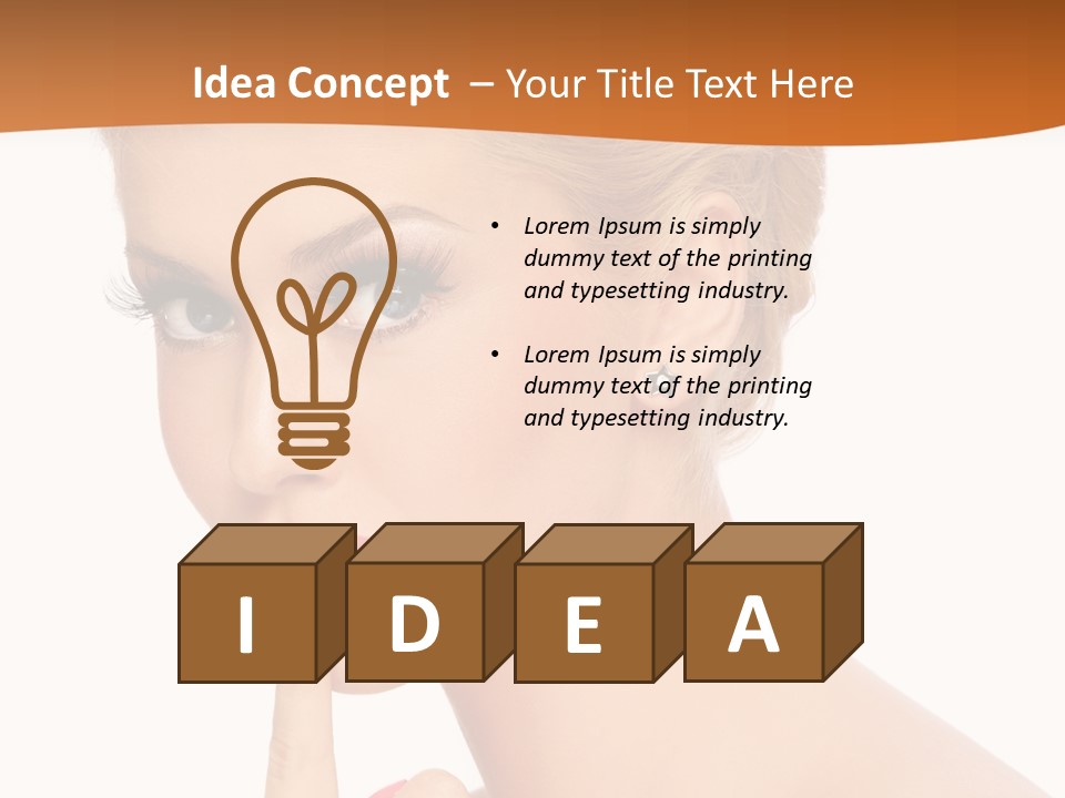 White Background Prom Pinup PowerPoint Template