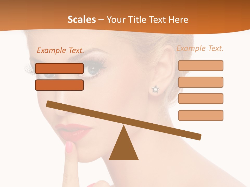 White Background Prom Pinup PowerPoint Template