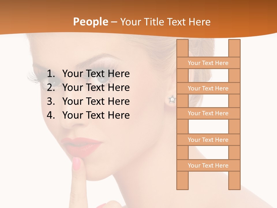 White Background Prom Pinup PowerPoint Template