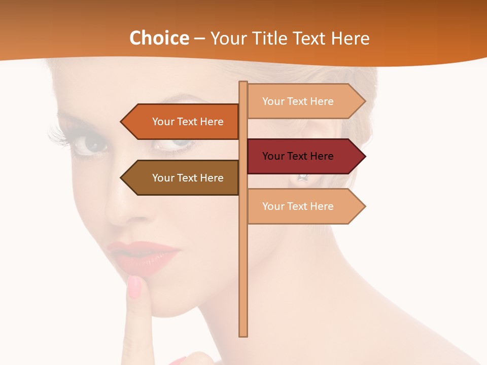 White Background Prom Pinup PowerPoint Template