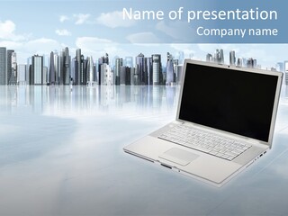 Laptop Blank Object PowerPoint Template