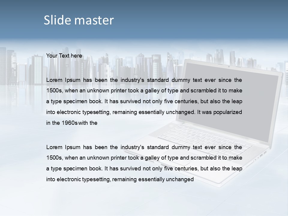 Laptop Blank Object PowerPoint Template