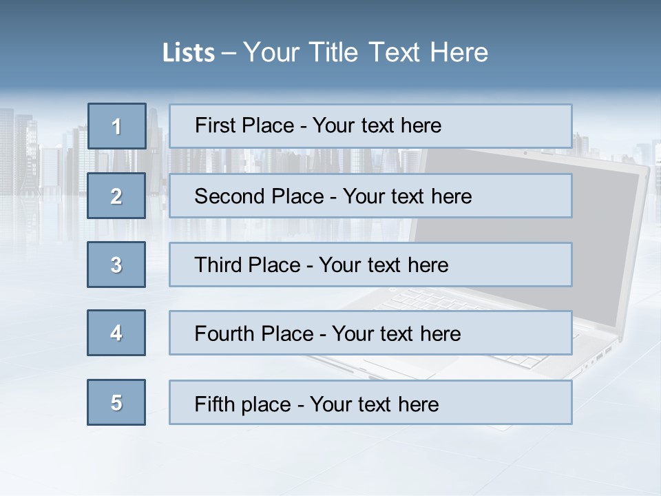 Laptop Blank Object PowerPoint Template