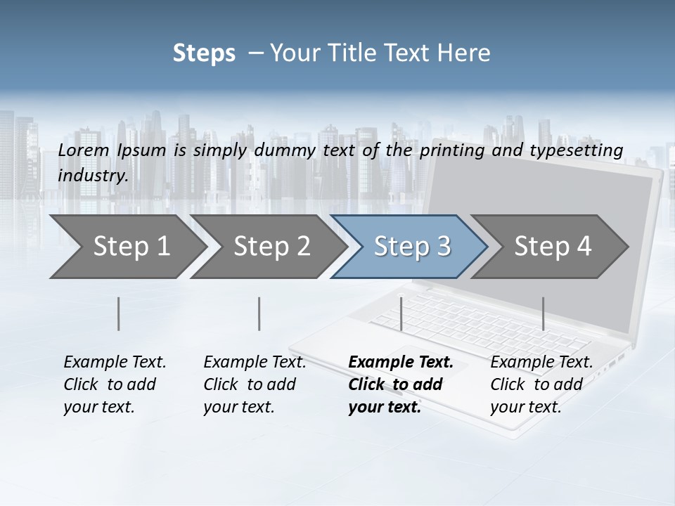 Laptop Blank Object PowerPoint Template