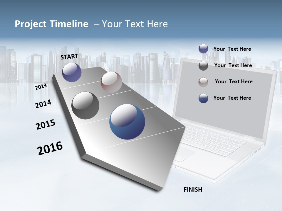 Laptop Blank Object PowerPoint Template