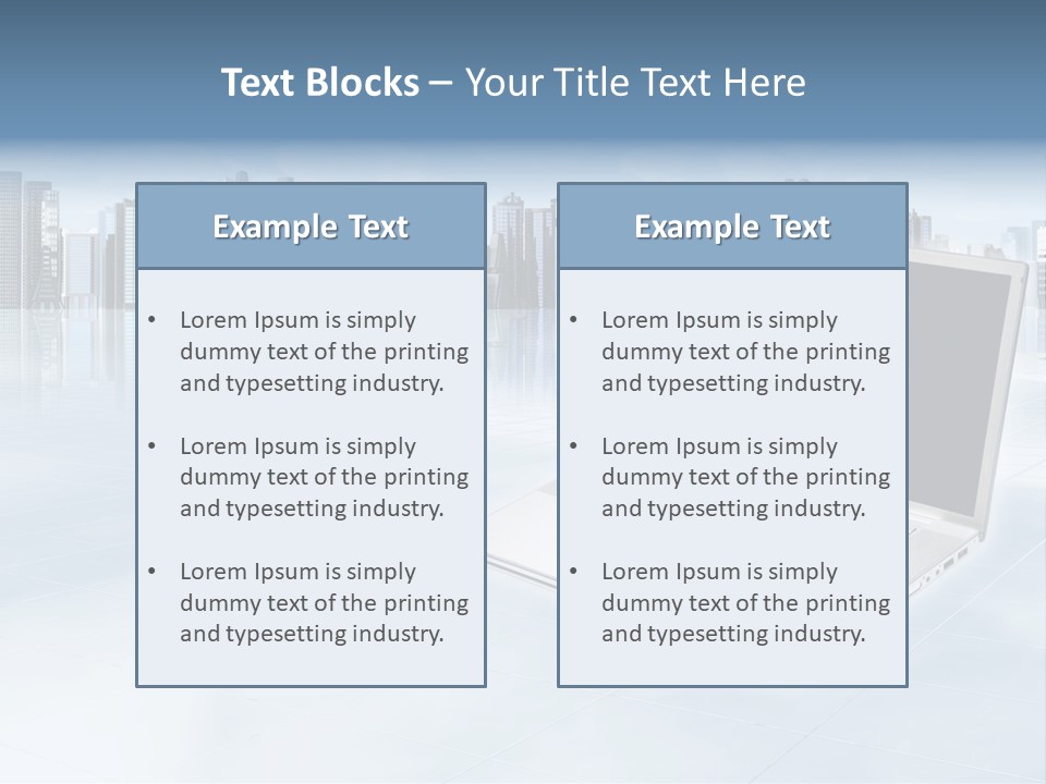 Laptop Blank Object PowerPoint Template