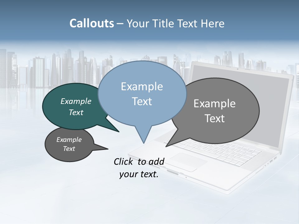 Laptop Blank Object PowerPoint Template