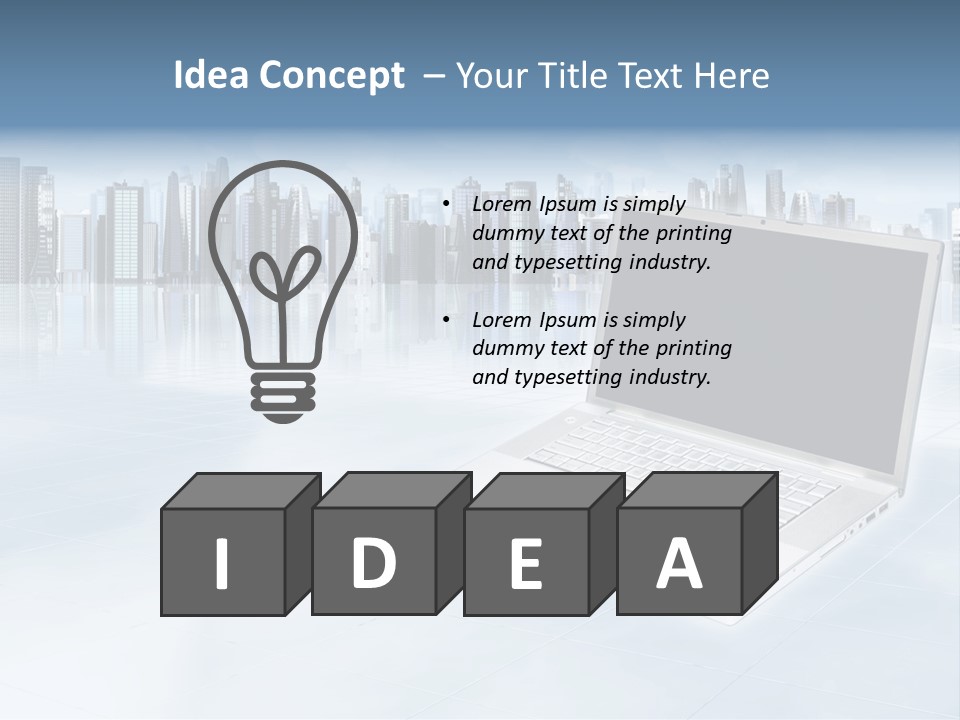 Laptop Blank Object PowerPoint Template