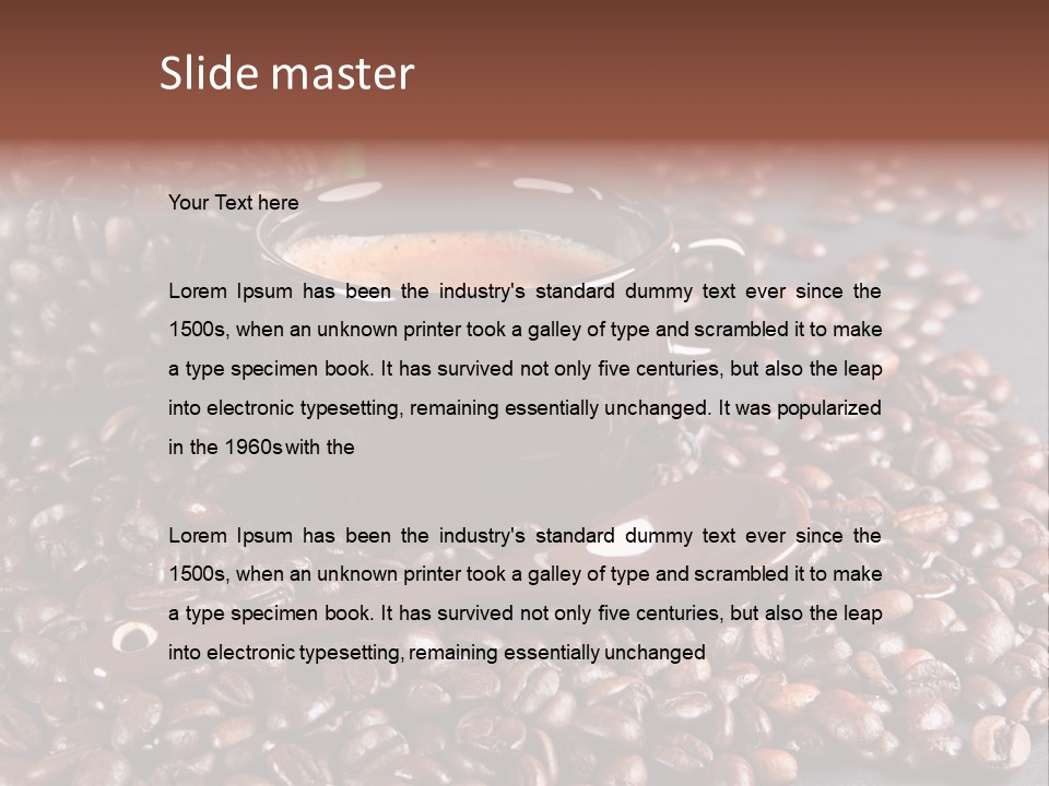 Tasse Stimulation Bureau PowerPoint Template