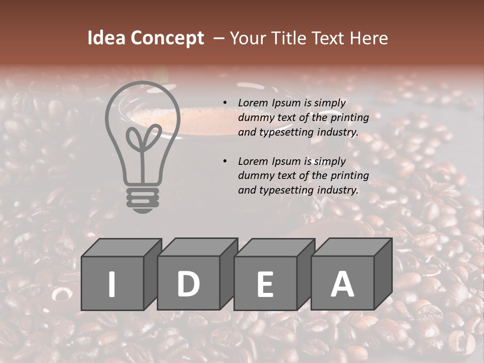 Tasse Stimulation Bureau PowerPoint Template