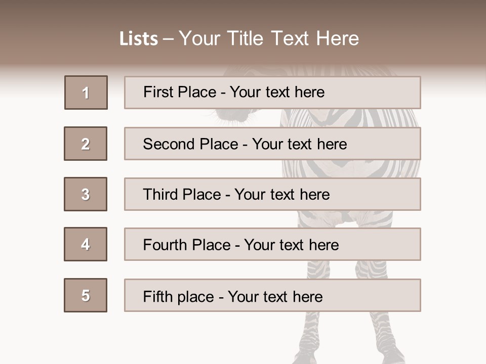 Standing Beauty Wildlife PowerPoint Template