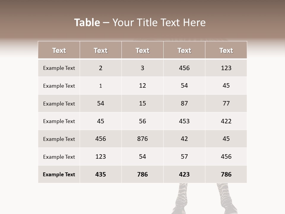 Standing Beauty Wildlife PowerPoint Template