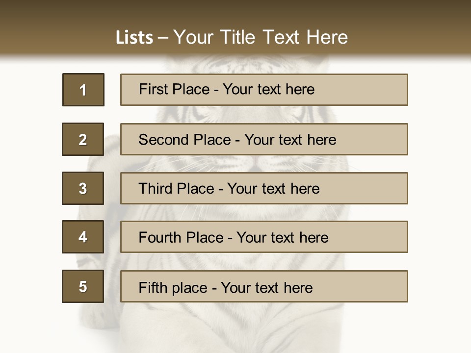 Animals Wild Isolated PowerPoint Template