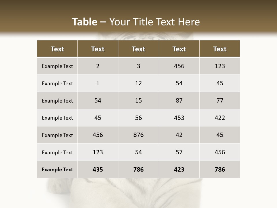 Animals Wild Isolated PowerPoint Template