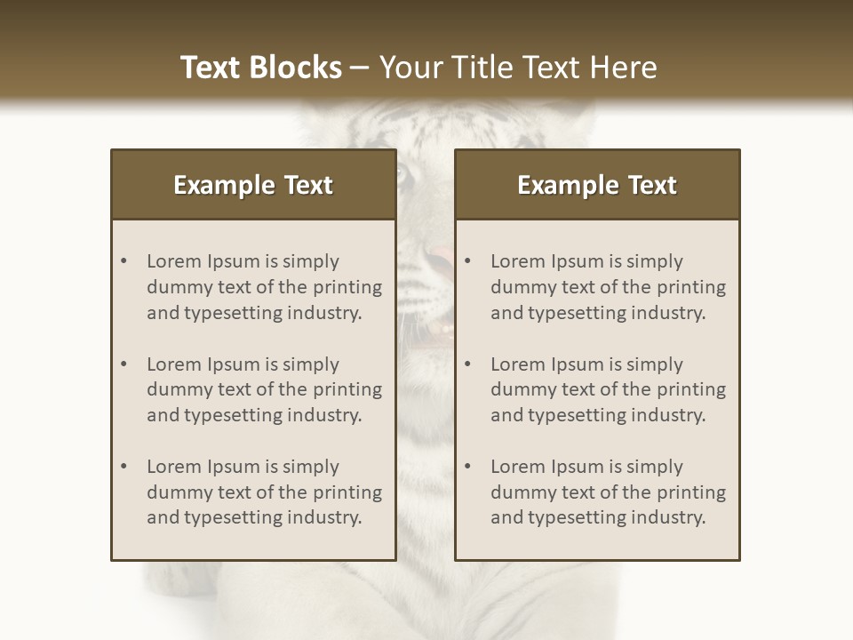 Animals Wild Isolated PowerPoint Template