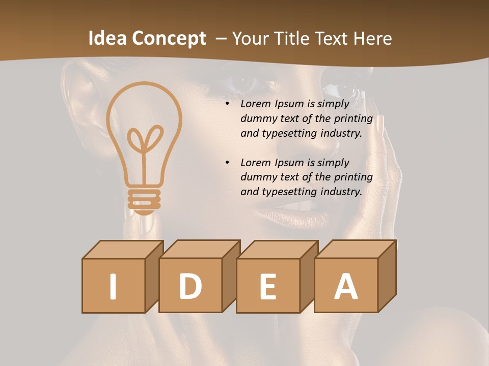 Beautiful Creative Face PowerPoint Template