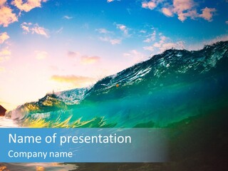 Sunshine Shorebreak Water PowerPoint Template