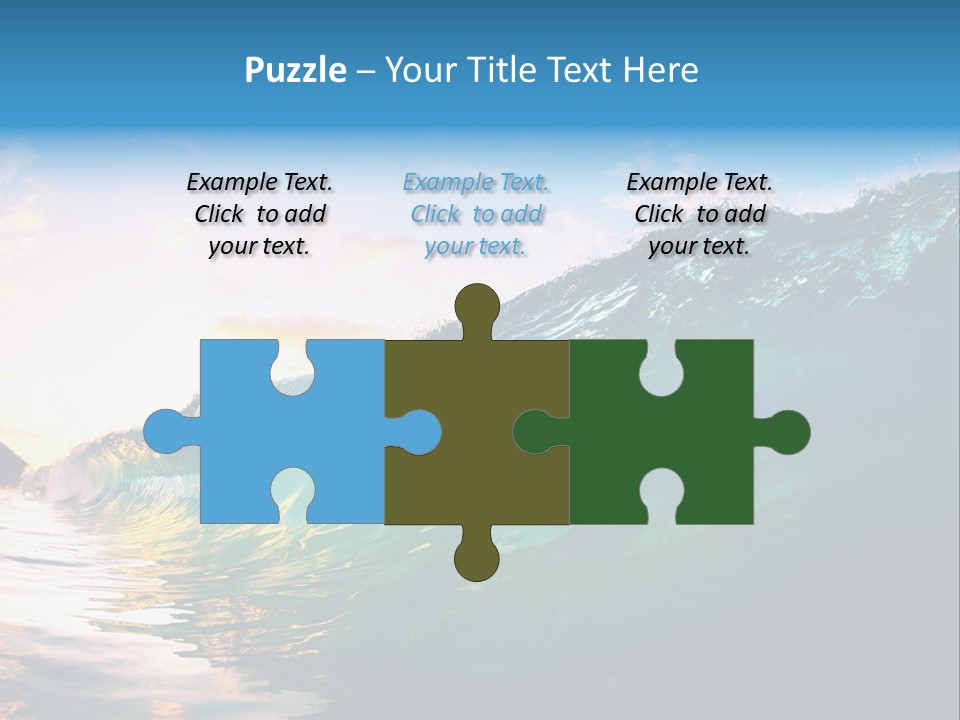 Sunshine Shorebreak Water PowerPoint Template