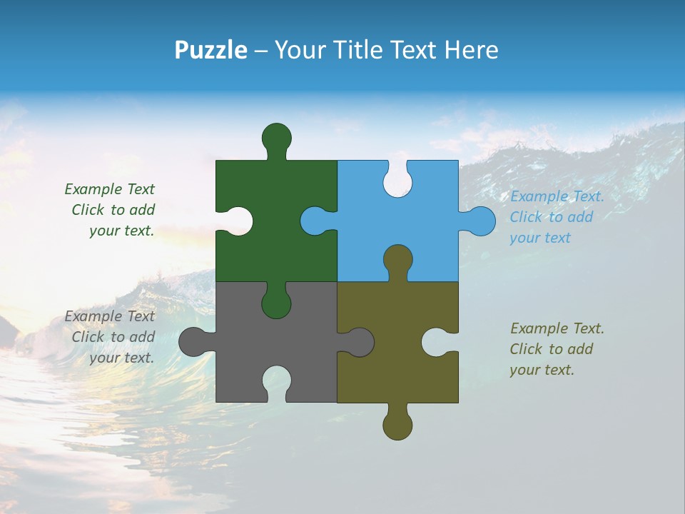 Sunshine Shorebreak Water PowerPoint Template