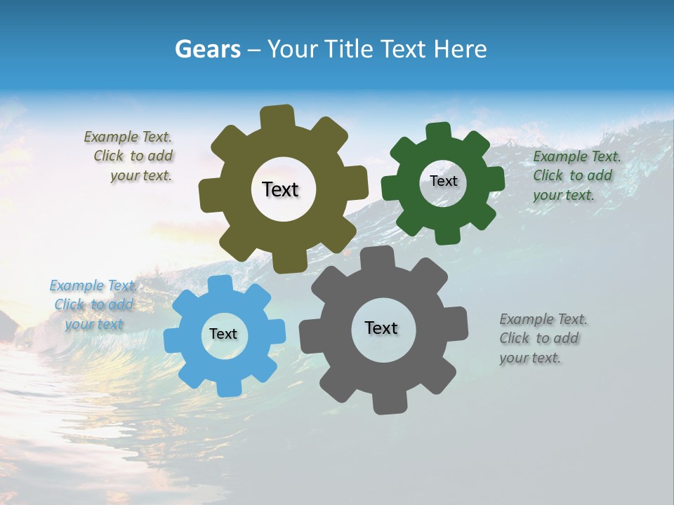 Sunshine Shorebreak Water PowerPoint Template