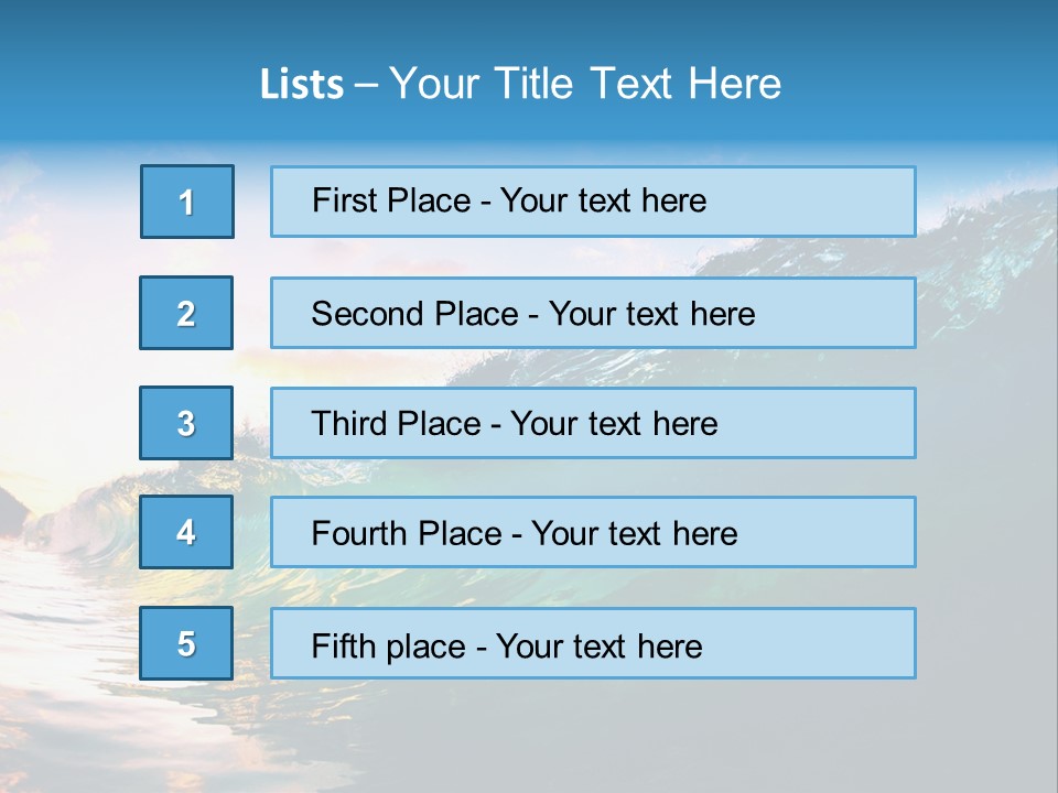 Sunshine Shorebreak Water PowerPoint Template