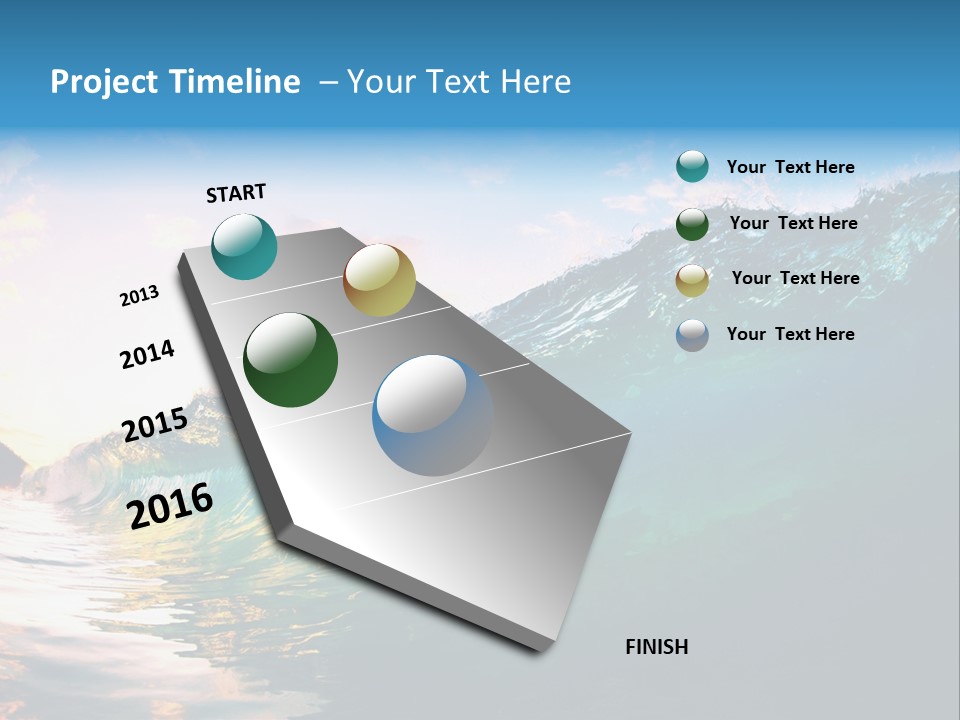 Sunshine Shorebreak Water PowerPoint Template