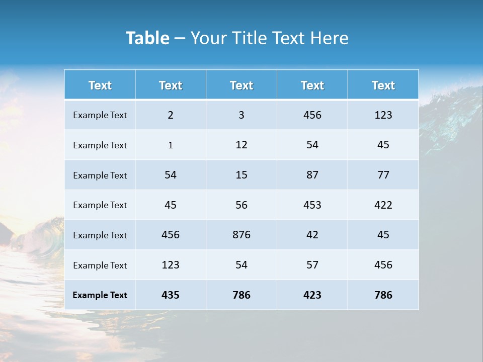 Sunshine Shorebreak Water PowerPoint Template