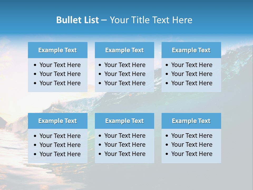 Sunshine Shorebreak Water PowerPoint Template