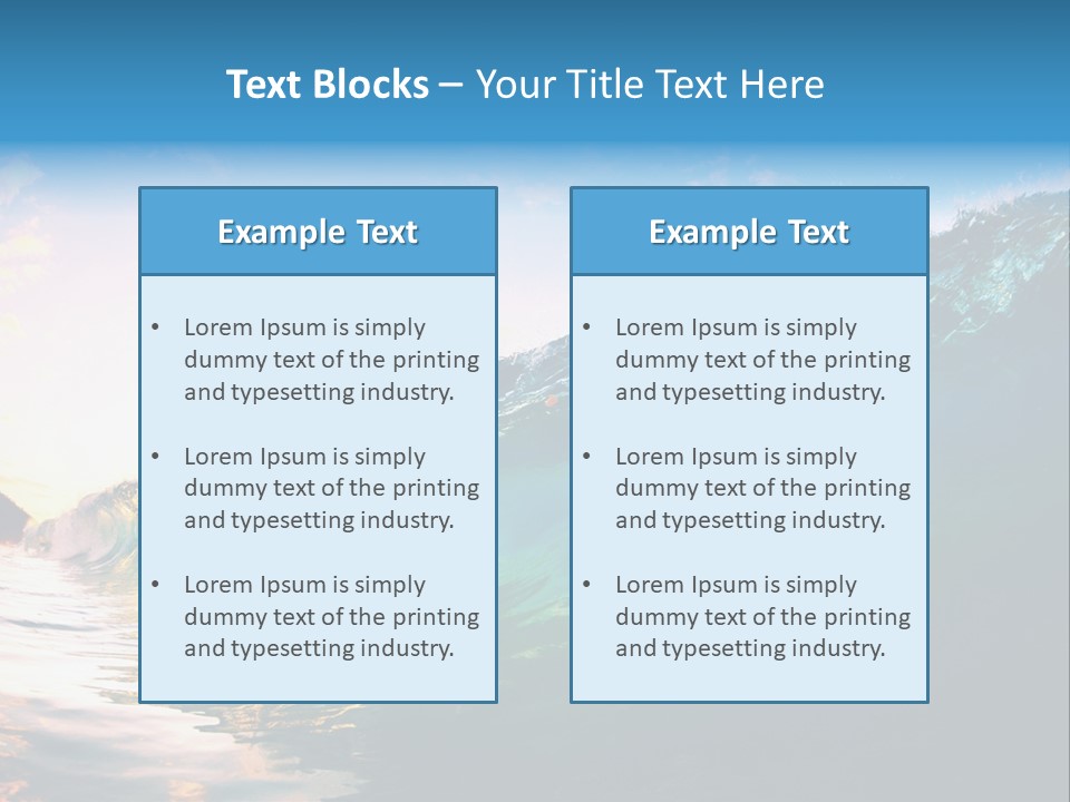 Sunshine Shorebreak Water PowerPoint Template