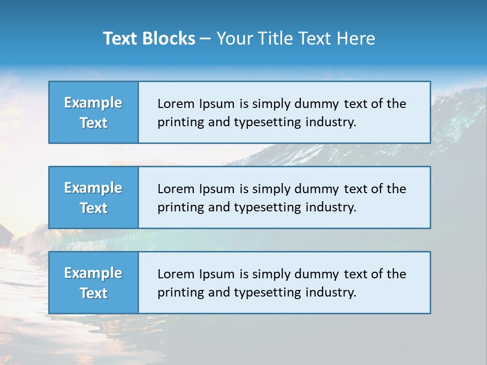 Sunshine Shorebreak Water PowerPoint Template